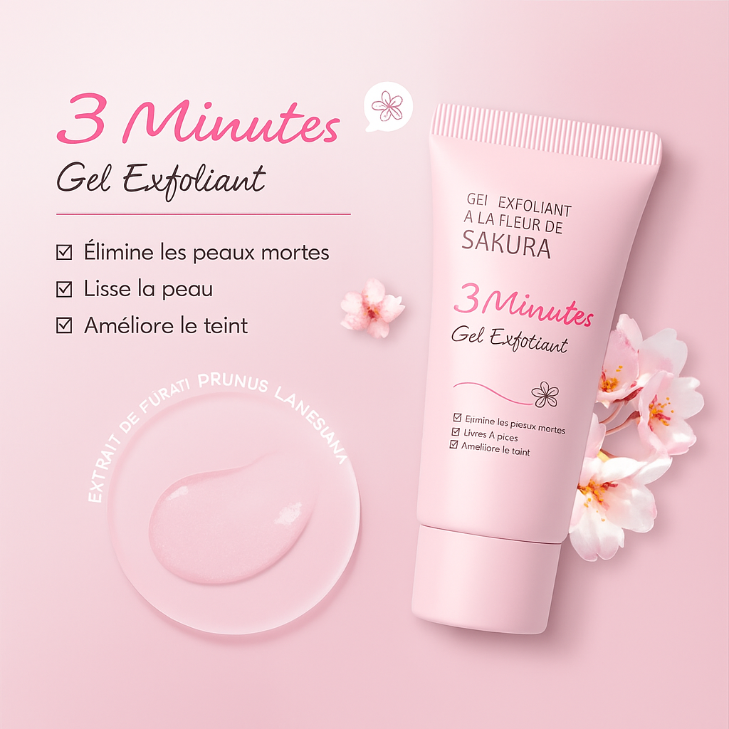 Gel Exfoliant Visage Sakura – Peau Douce & Éclatante