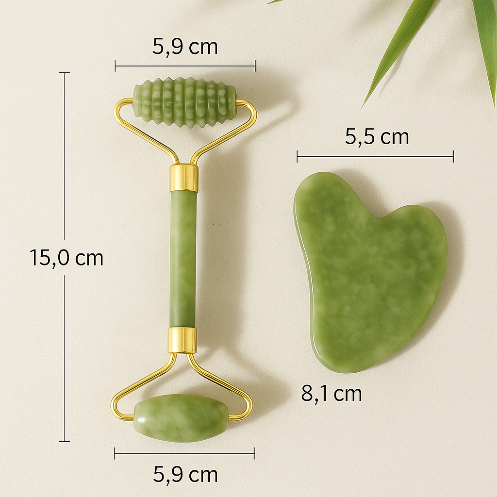 Coffret Jade Sculptant – Rouleau & Gua Sha « Rituel Impérial »
